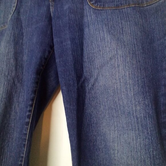 Gloria Vanderbilt Capri Jeans Women 16W Roll Cuff Hem Big Pockets Blue - Picture 6 of 13